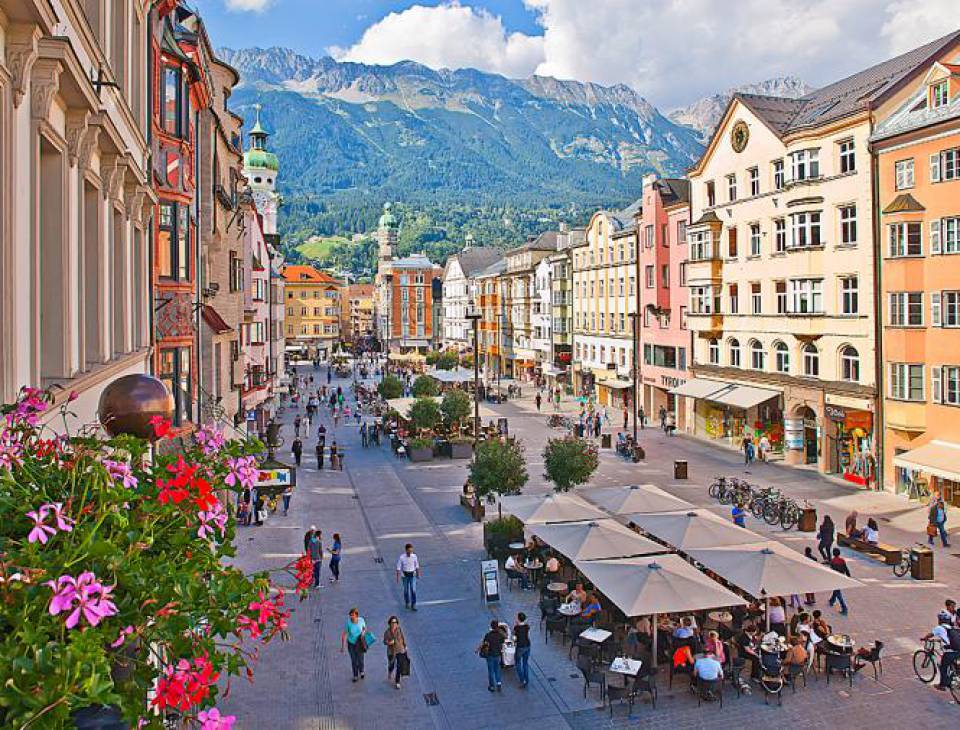 Innenstadt Innsbruck in Österreich